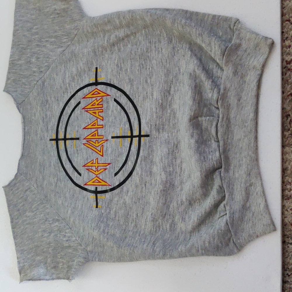 Def Leppard 1980's Kids Vintage Sweatshirt size 14/16 Halloween UNISEX NWOT